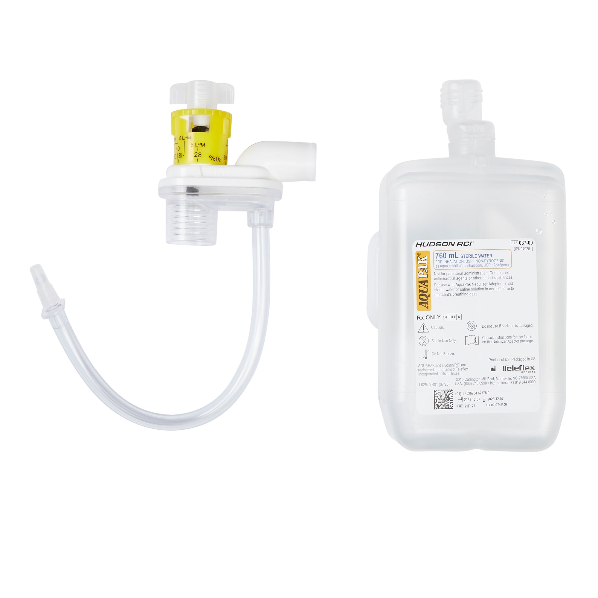 Medline Handheld Nebulizer Kit Hudson RCI AquaPak Large Volume Adult / Pediatric Mouthpiece Delivery (HUDRHP728U / CS) 