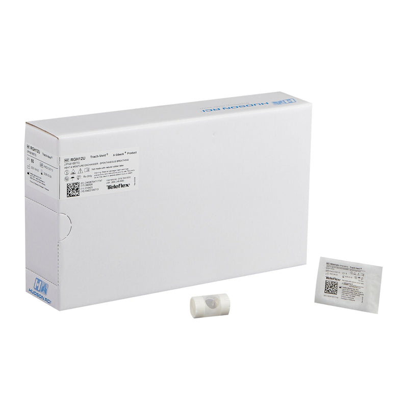Heat and Moisture Exchanger-Trach Trach-Vent 32.42 mg H₂O/L 30 LPM Straight (Case of 50)