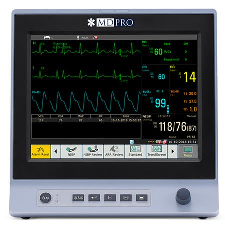 MONITOR MDPRO6000 ECG RR NIBPTEMP SPO2 WIFI TOUCH (DROP)