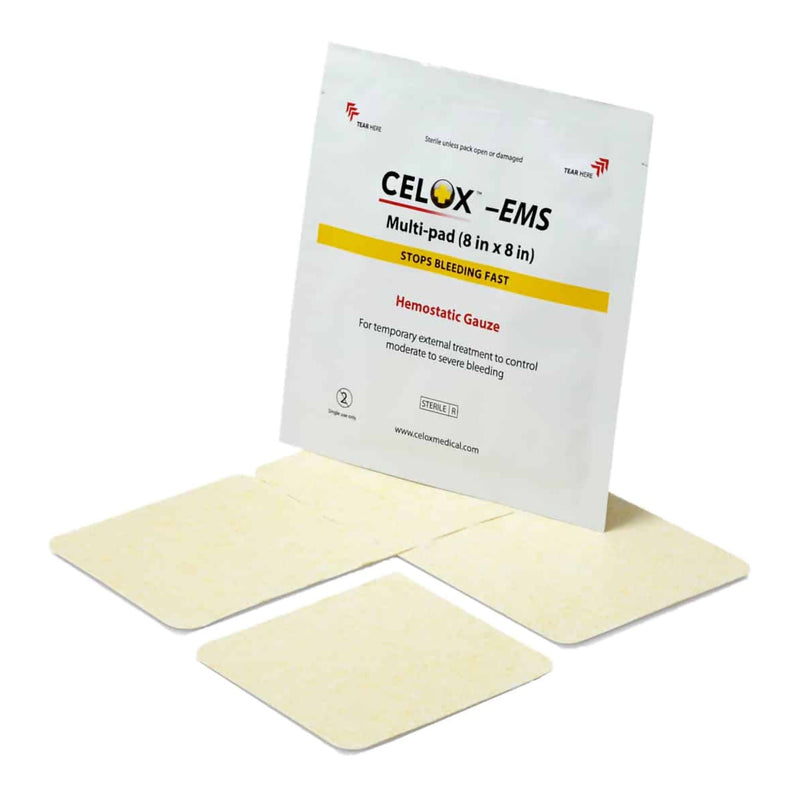 Hemostatic Dressing Celox EMS 8 X 8 Inch 2 per Pack Sterile (Each)