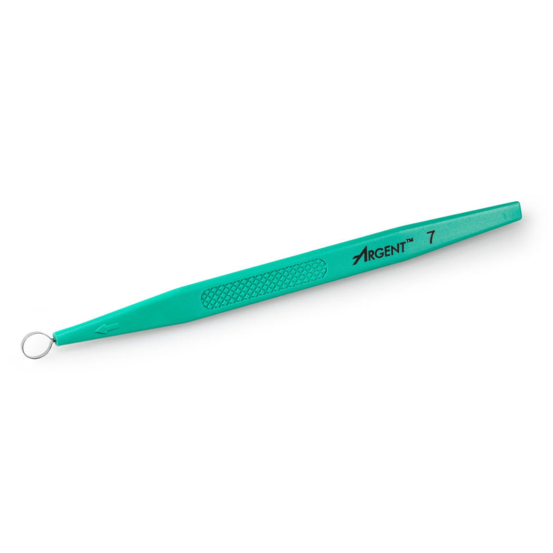 Dermal Curette McKesson 5-1/2 Inch Length Flat Textured Handle 7 mm Tip Semi-Sharp Loop Tip 