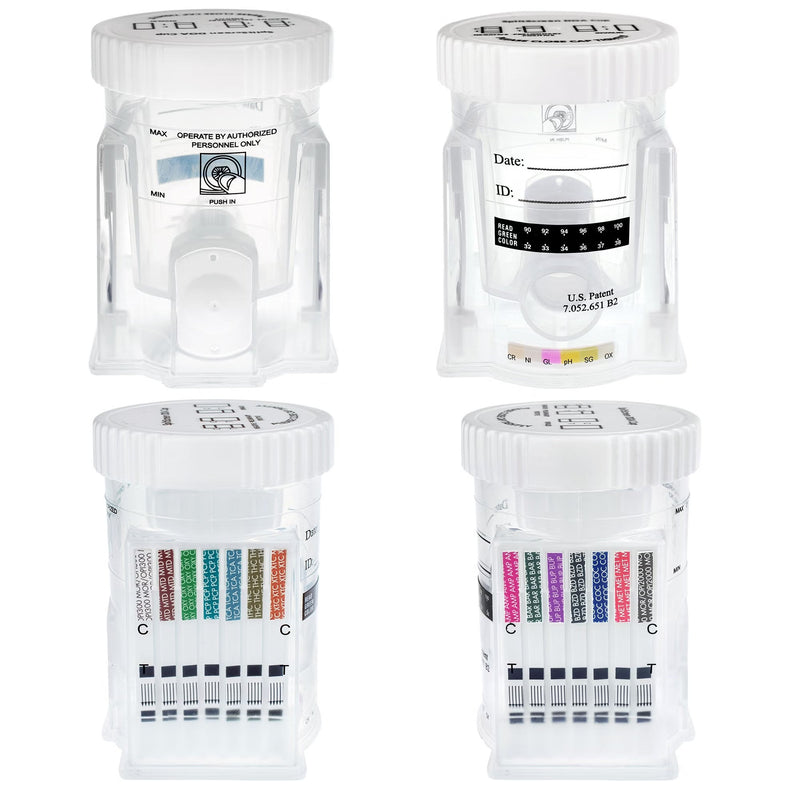 Drugs of Abuse Test Kit McKesson Consult AMP, BAR, BUP, BZD, COC, MET, MOR, MOR300, MTD, OXY, PCP, TCA, THC, XTC 25 Tests CLIA Waived 