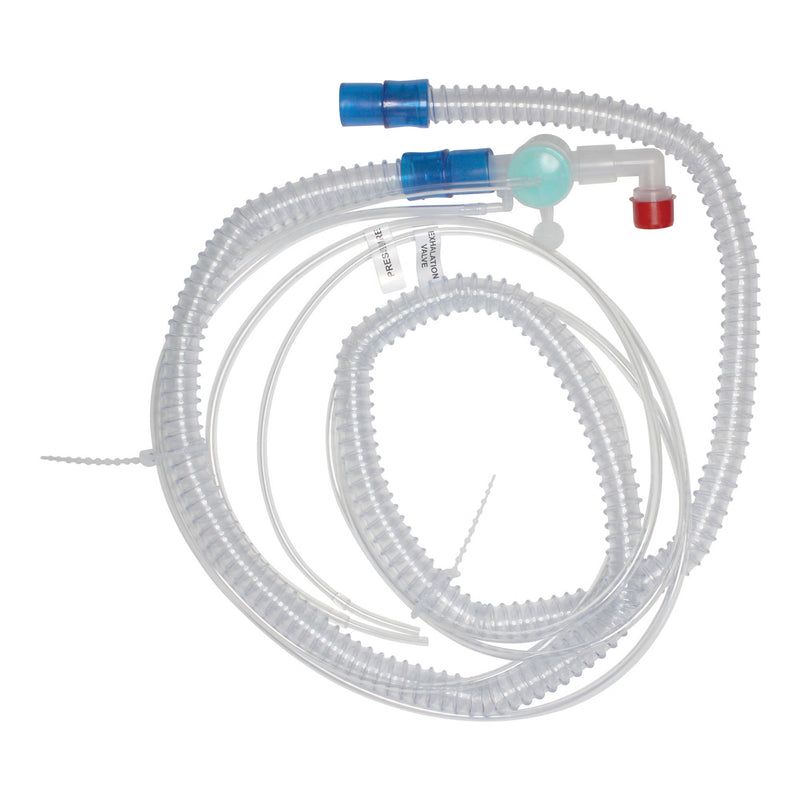 Ventilator Circuit Corrugated Tube 72 Inch Tube Single Limb Adult Without Breathing Bag Single Patient Use Active Circuit (Case of 30)