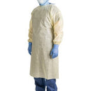 GOWN SMS ISOLATION L2 FC UNVFL BK W/ELSTIC CUFF YW 100/CS