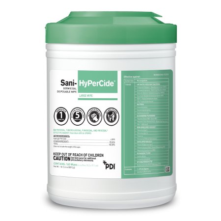 WIPE GERMICIDAL SANI-HYPERCIDE02LG DISP 160SHT/CAN 12CAN/CS