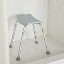 McKesson Aluminum Bath Bench Without Backrest, 15.5 – 19.5 Inch, Gray (Case of 4)