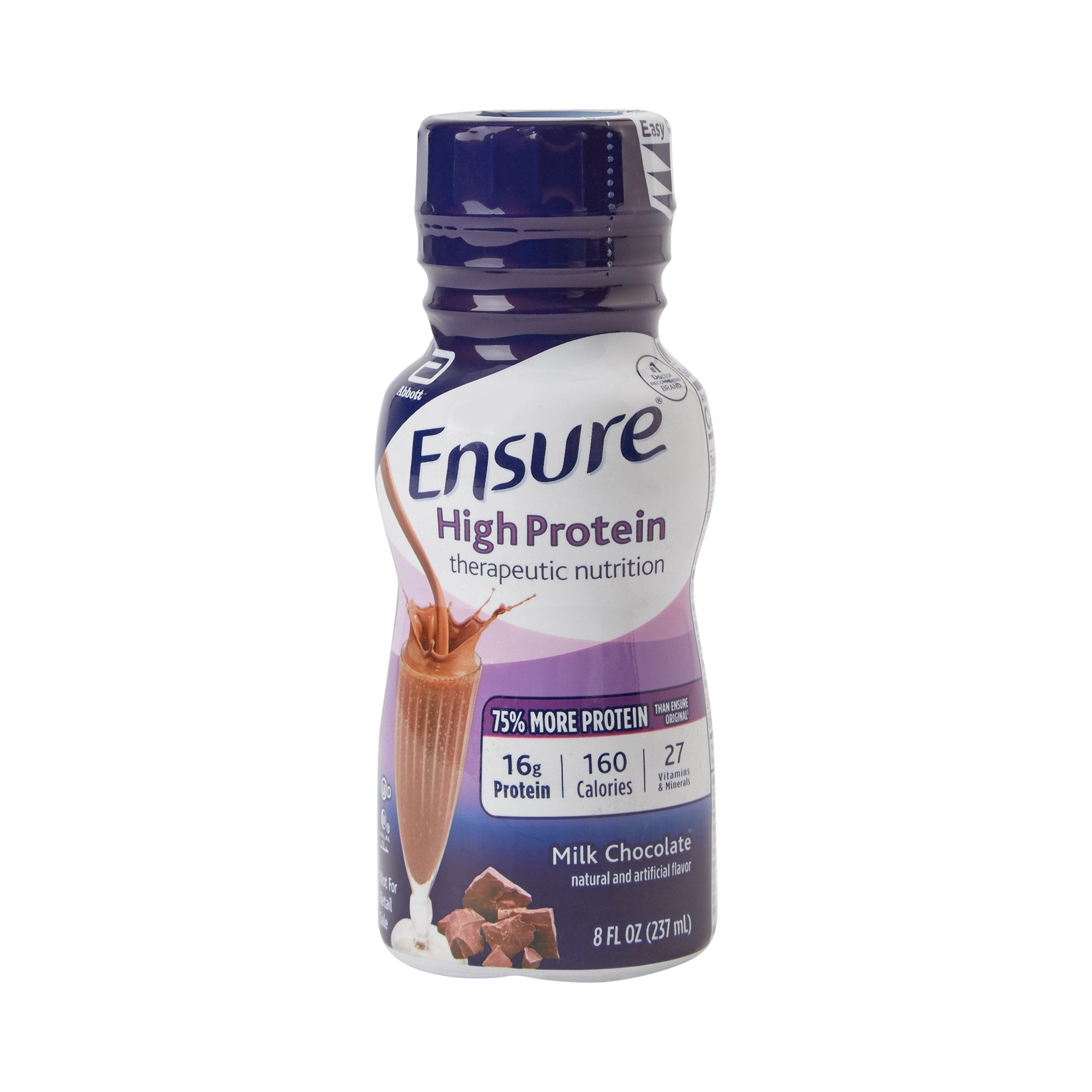 Abbott Nutrition Ensure High Protein Therapeutic Nutrition, Chocolate, 8-ounce bottle (24/CS) 