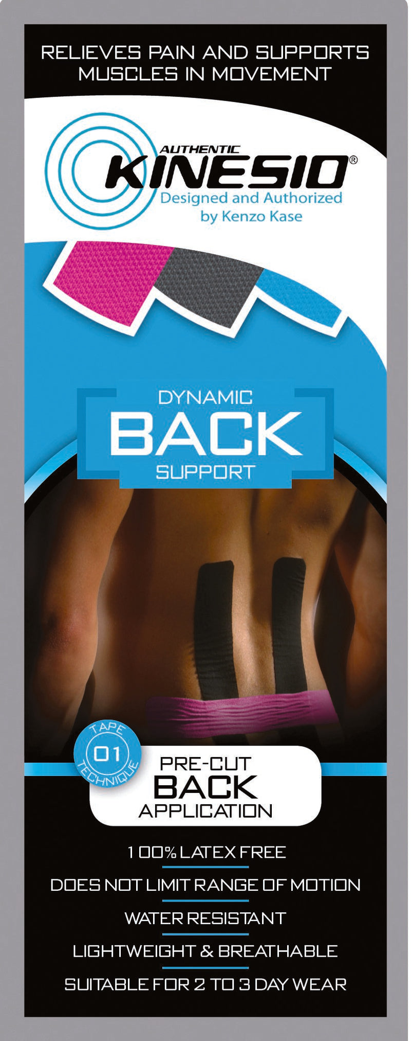 Kinesio Pre-Cut Kinesiology Tape (Case of 20)