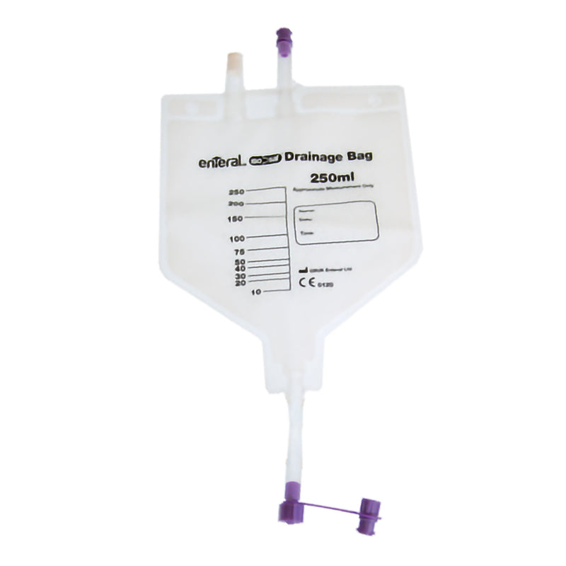 Drainage Bag ENFit Without Tubing 250 mL Sterile ENFit Connector Barrier