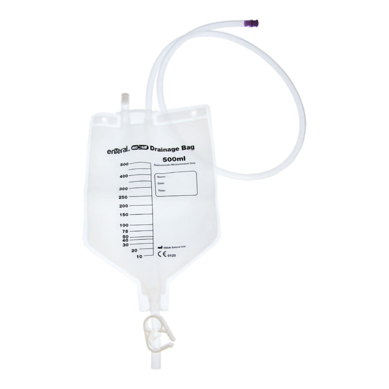 Enteral Drainage Bag ENFit 50 cm Tubing 500 mL Sterile ENFit Connector Barrier 