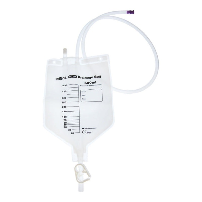 Enteral Drainage Bag ENFit 50 cm Tubing 500 mL Sterile ENFit Connector Barrier 