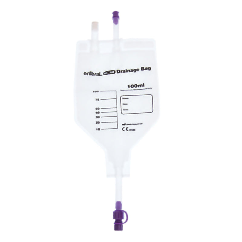 Drainage Bag ENFit Without Tubing 100 mL Sterile ENFit Connector Barrier 