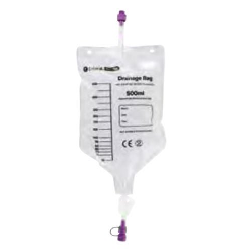 Enteral Drainage Bag ENFit Without Tubing 500 mL Sterile ENFit Connector Barrier