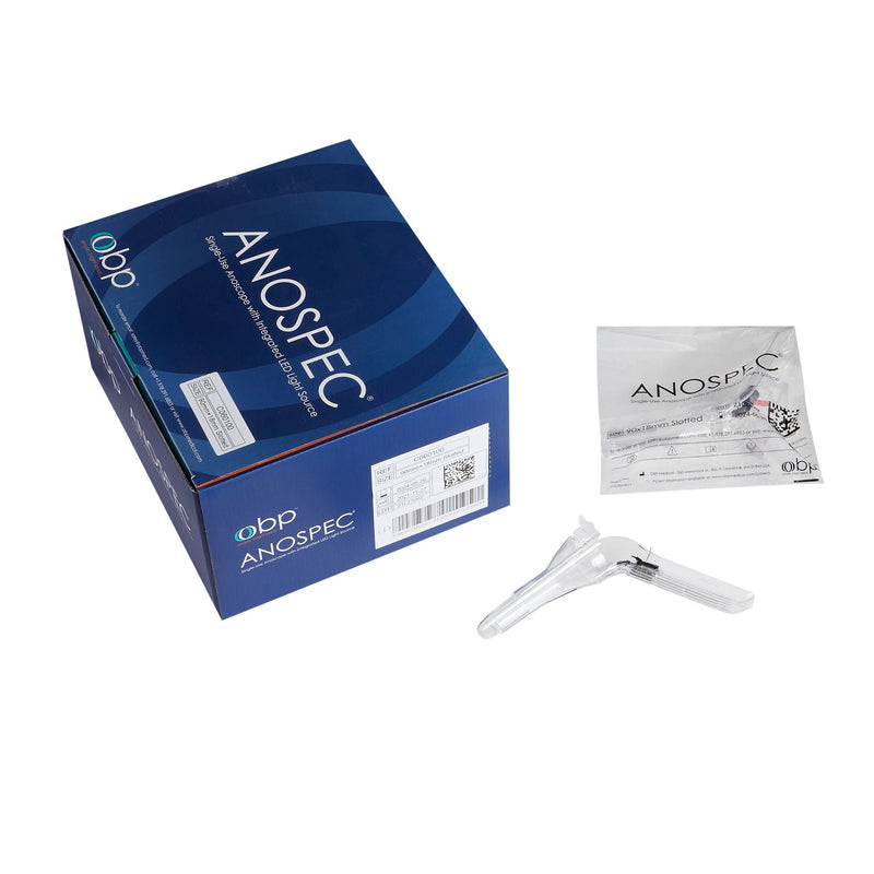 Anoscope Anospec Plastic 18 mm Diameter Slotted LED Light Source Clear (Box of 20)