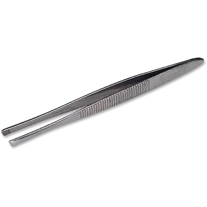 Tweezers 3 Inch Length Stainless Steel NonSterile NonLocking Thumb Handle Straight Slanted Tips 