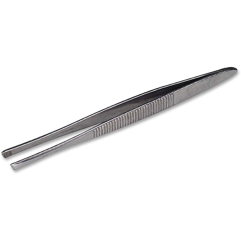 Tweezers 3 Inch Length Stainless Steel NonSterile NonLocking Thumb Handle Straight Slanted Tips 