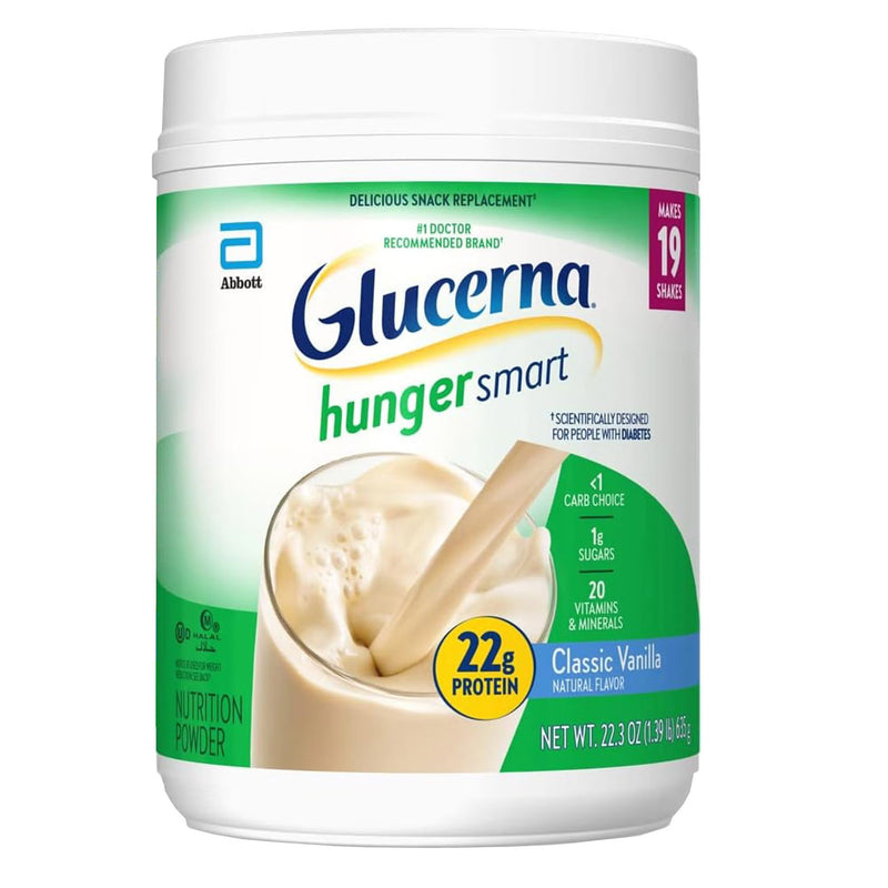 Oral Supplement Glucerna Hunger Smart Homemade Vanilla Flavor Powder 22.3 oz. Canister (Case of 2)