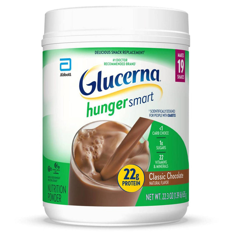 Oral Supplement Glucerna Hunger Smart Rich Chocolate Flavor Powder 22.3 oz. Canister (Case of 2)