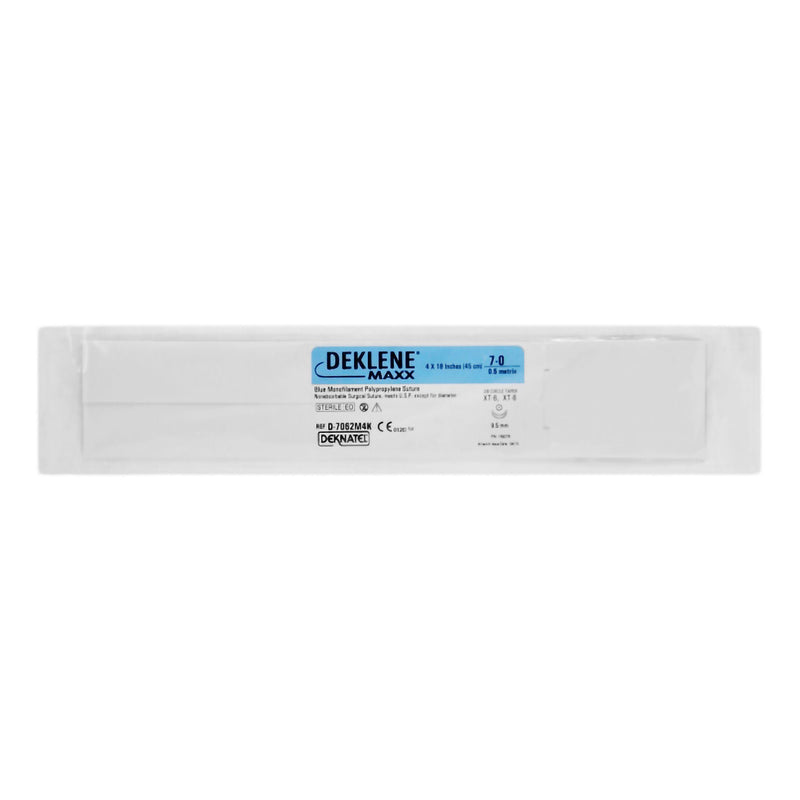 Nonabsorbable Suture with Needle DEKLENE MAXX Polypropylene XT-6 3/8 Circle Taper Point Needle Size 7-0 Monofilament (Box of 12)