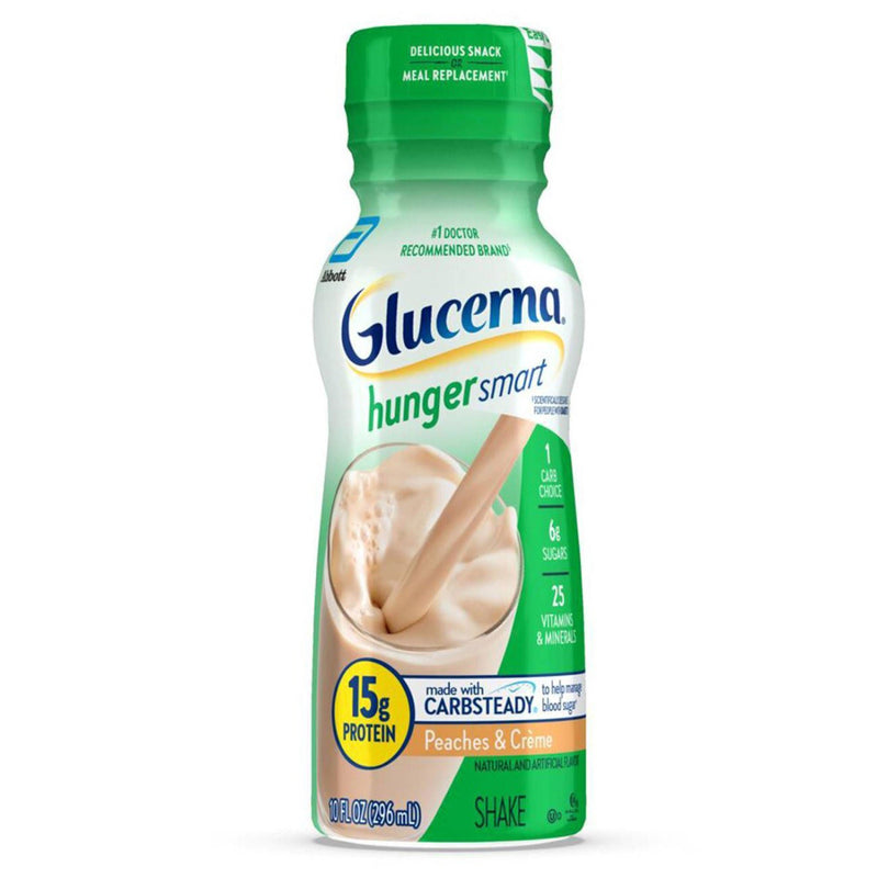 Oral Supplement Glucerna Hunger Smart Shake Peaches and Crème Flavor Liquid 10 oz. Bottle (Case of 24)