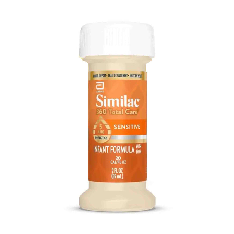 Infant Formula Similac 360 Total Care Sensitive Unflavored 2 oz. Bottle Liquid Iron Lactose Sensitivity 