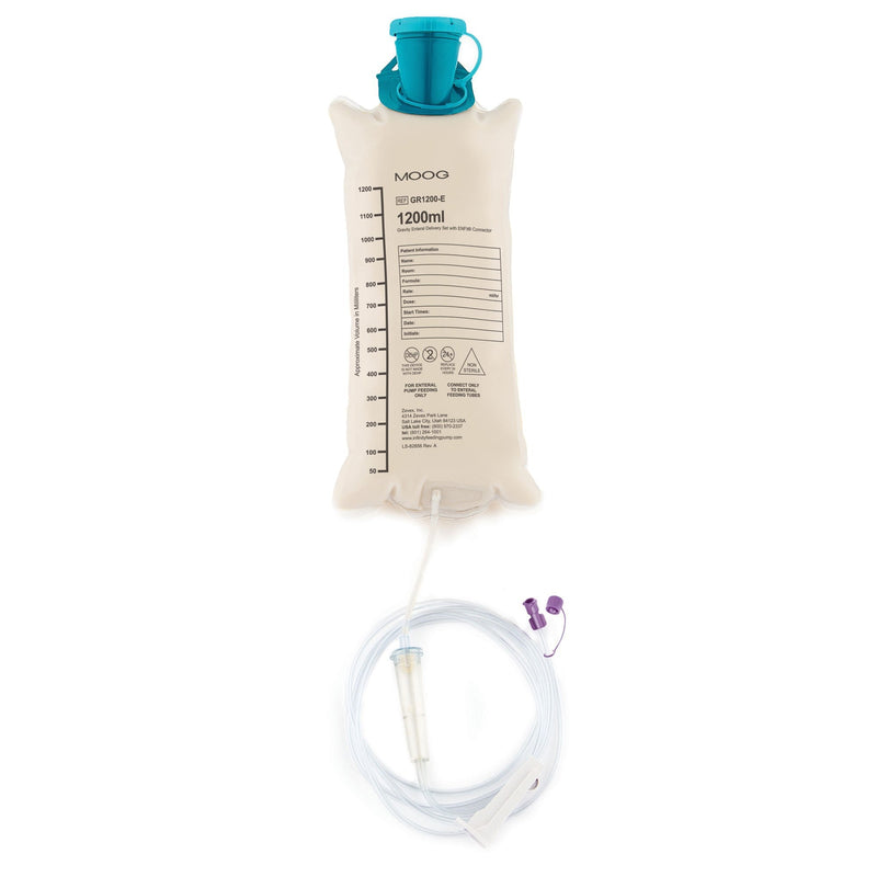 Gravity Bag Feeding Set with ENFit Connector Moog 1200 mL 
