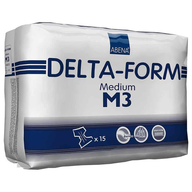 Incontinence Brief Abena Delta-Form Adult Medium Unisex Disposable Heavy Absorbency 