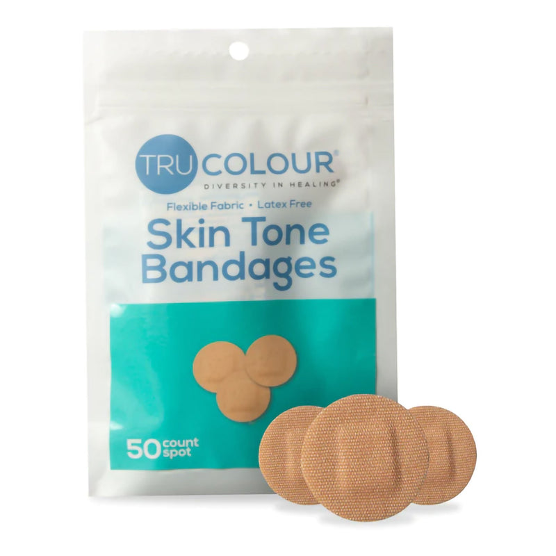 Waterproof Adhesive Spot Bandage Tru-Colour Fabric Beige Sterile 