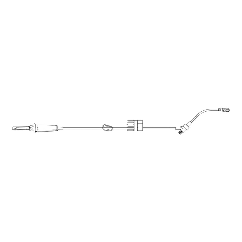 Primary IV Administration Set Rate Flow II Gravity 1 Port 15 Drops / mL Drip Rate 15 Micron Filter 82 Inch Tubing Solution Flow Regulator 