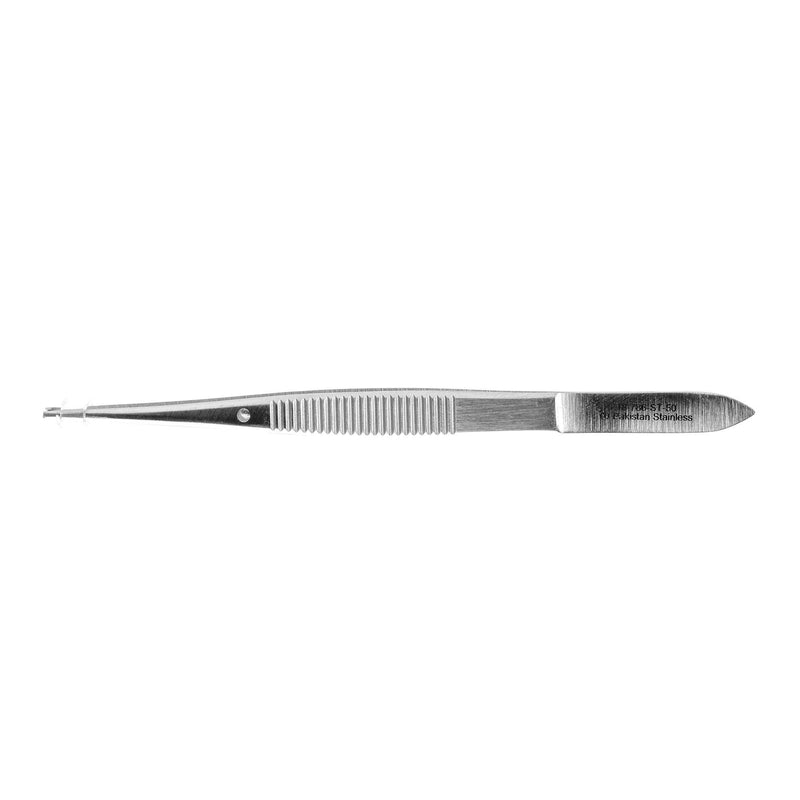 Iris Forceps Miltex Disposable 5-1/2 Inch Length Floor / Office Grade Pakistani Stainless Steel Sterile NonLocking Finger Ring Handle Straight 1 X 2 Teeth