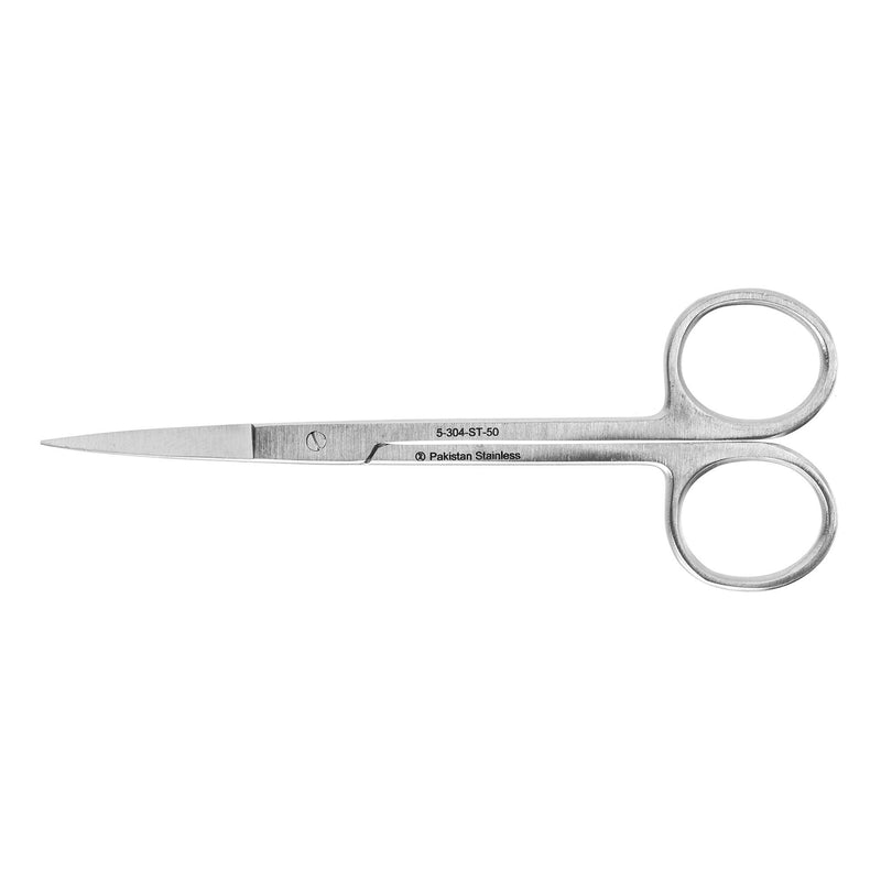 Iris Scissors Miltex Disposable 4-1/2 Inch Length Floor / Office Grade Pakistani Stainless Steel Sterile Finger Ring Handle Straight Sharp Tip / Sharp Tip