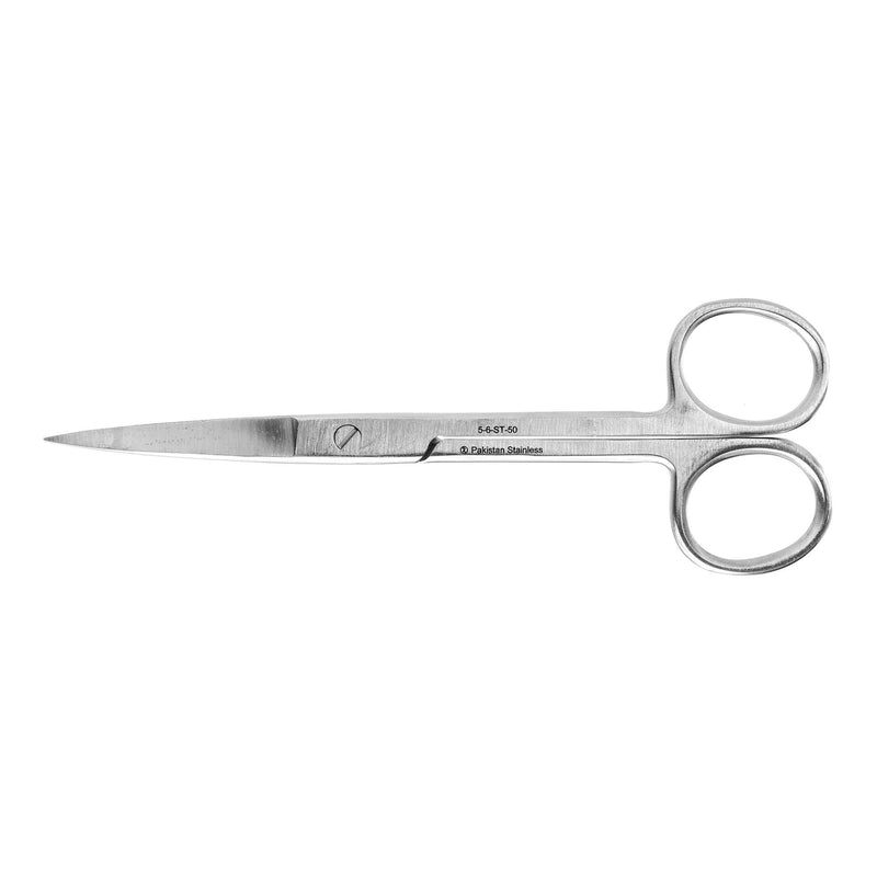 Operating Scissors Miltex Disposable 5-1/2 Inch Length Floor / Office Grade Pakistani Stainless Steel Sterile Finger Ring Handle Straight Sharp Tip / Sharp Tip
