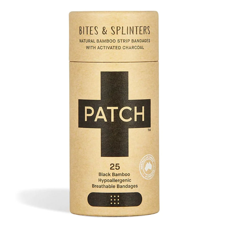 Adhesive Strip Patch Bamboo / Activated Charcoal Black 3/4 X 3 Inch Sterile 