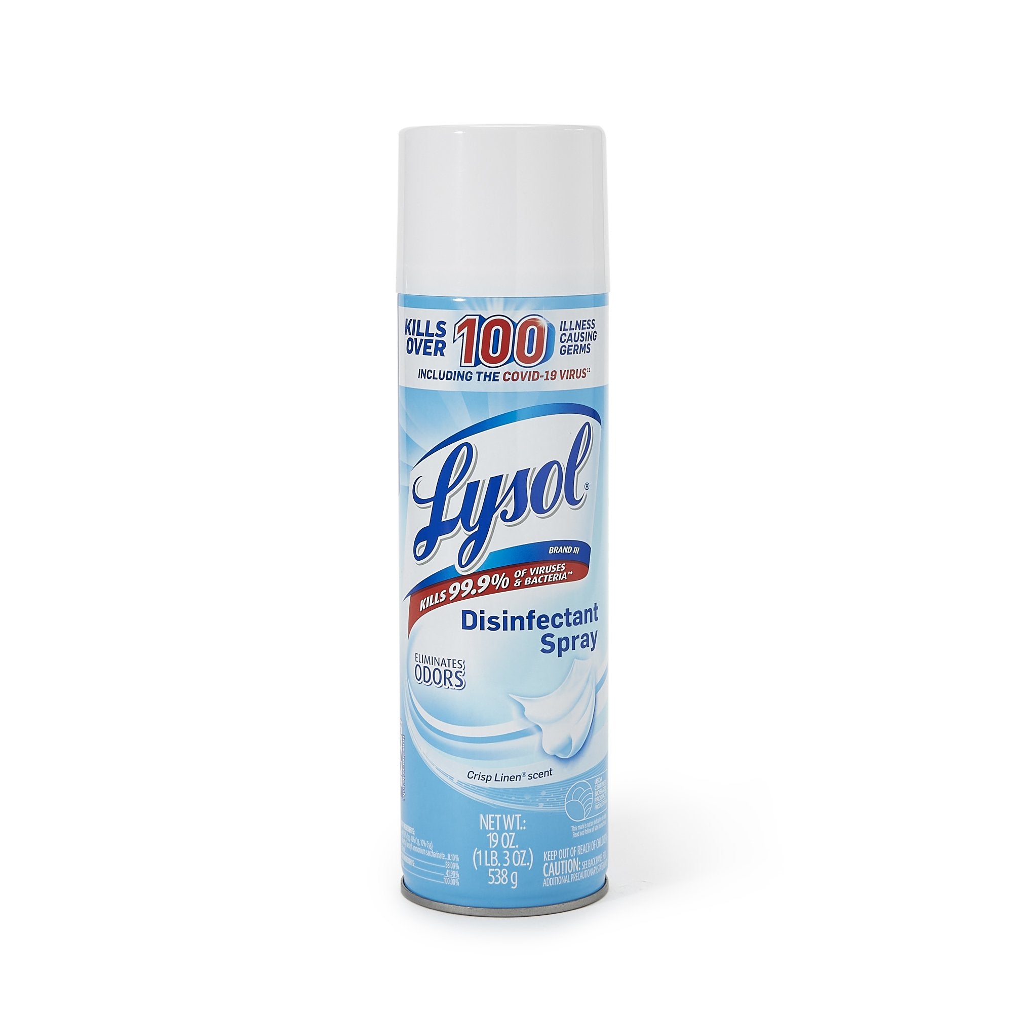 Essendant Co/United Stationers Lysol Disinfectant Spray Crisp Linen Scent, 19-ounce Aerosol Can (12/CS) 