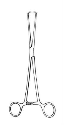 Tenaculum Forceps Merit Schroeder 10 Inch Length Floor / Office Grade Pakistani Stainless Steel NonSterile Locking Finger Ring Handle Straight 1 X 1 Sharp Prongs (Box)