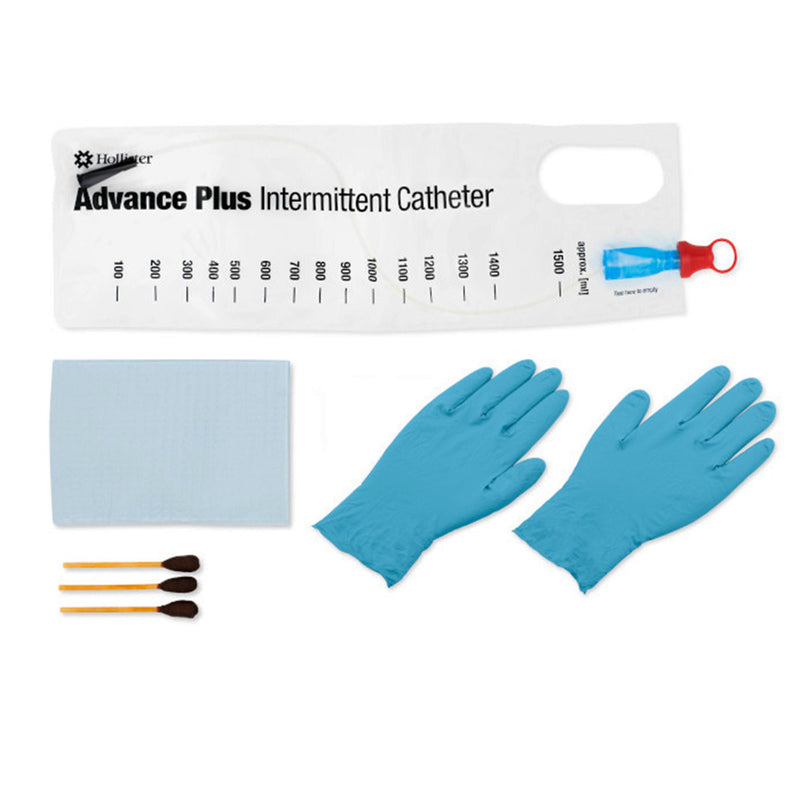Intermittent Catheter Tray Advance Plus Coude Tip 16 Fr. PVC (Case of 100)