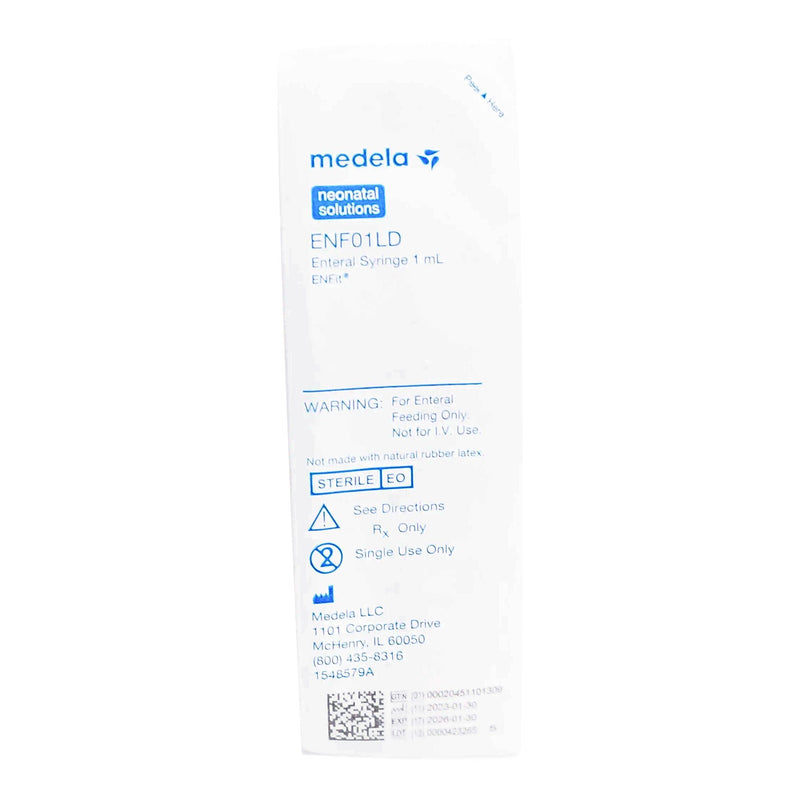 Enteral Feeding Syringe ENFit LDT 1 mL Enfit Tip Without Safety (Case of 100)