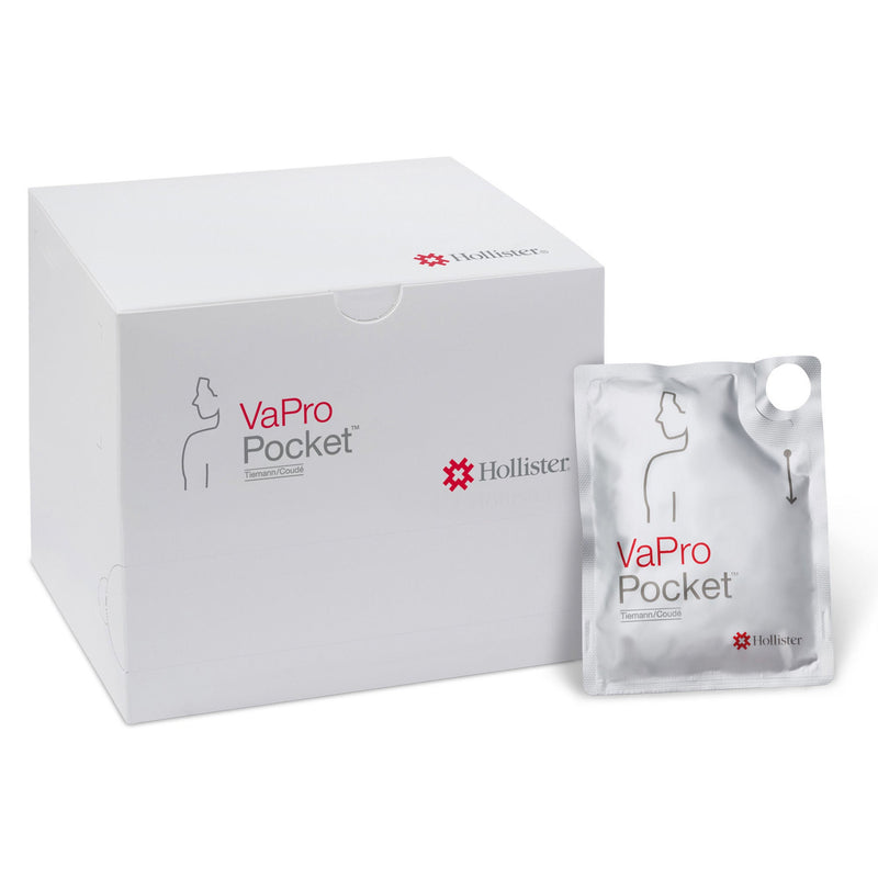 Intermittent Closed System Catheter VaPro Plus Pocket Tiemann / Coudé Tip 12 Fr. PVC (Box of 30)