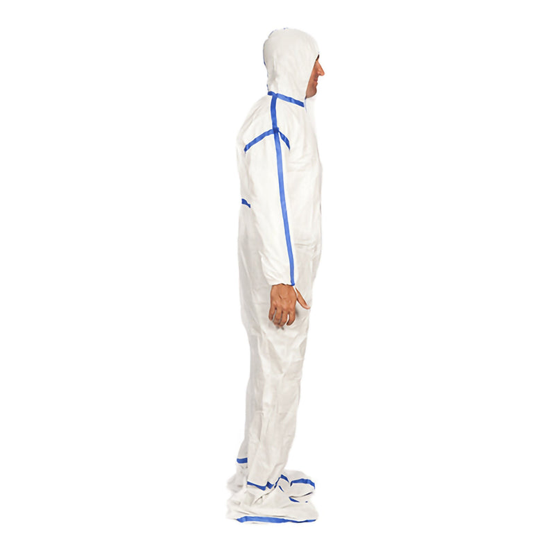 Cleanroom Coverall with Hood and Boot Covers 5X-Large White Disposable Sterile (Case of 20)