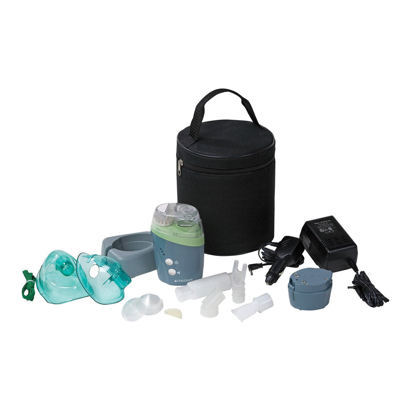 Compressor Nebulizer System Veridian Large Volume Medication Cup Adult Aerosol Mask Delivery 