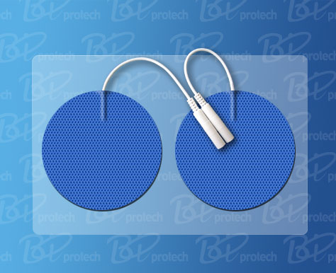 Bio Protech USA Tens Units And Electrodes  3-Inch-Round-White-Cloth-Carbon-TENS