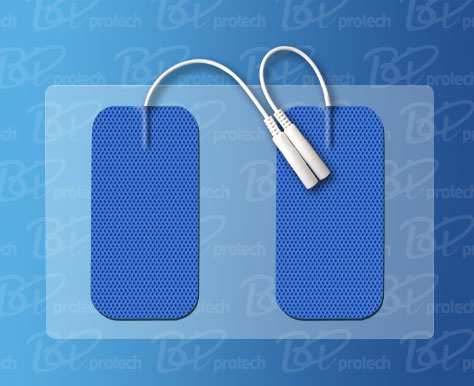 Bio Protech USA Tens Units And Electrodes  Rectangle-1.5x3.1-White-Cloth-Carbon-TENS
