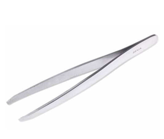 Medline Tweezers 4 Inch Length Floor / Office Grade Stainless Steel NonSterile NonLocking Thumb Handle Straight Blunt Tips (MDS10700 / BX) 