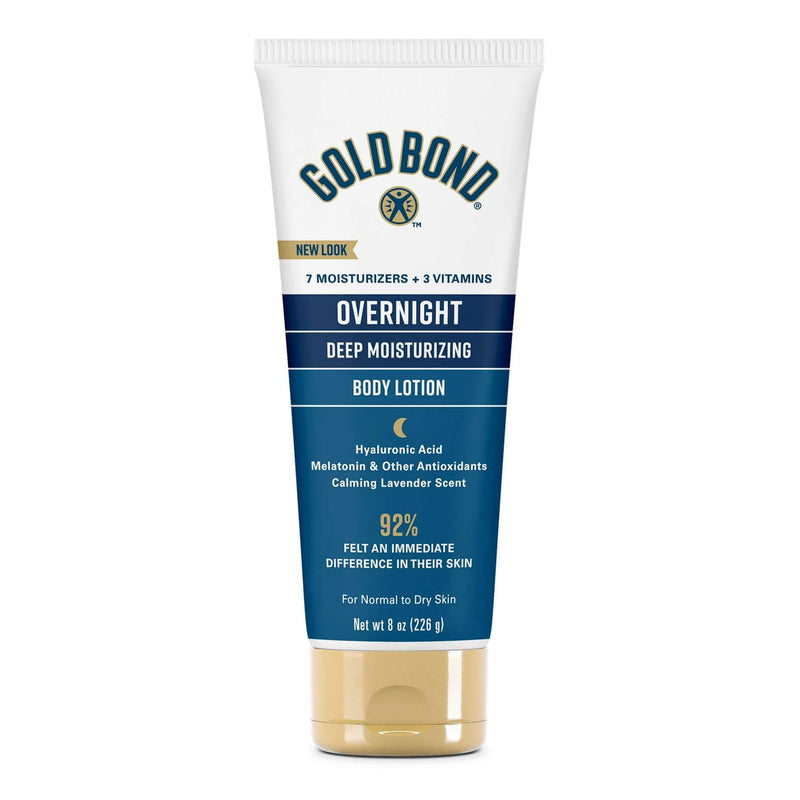 Hand and Body Moisturizer Gold Bond Overnight 8 oz. Tube Lavender Scent Lotion 