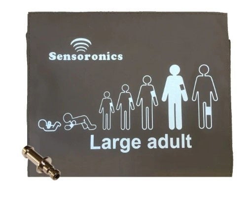 Reusable Blood Pressure Cuff Sensoronics 34 to 43 Inch Arm Nylon Cuff Large Cuff