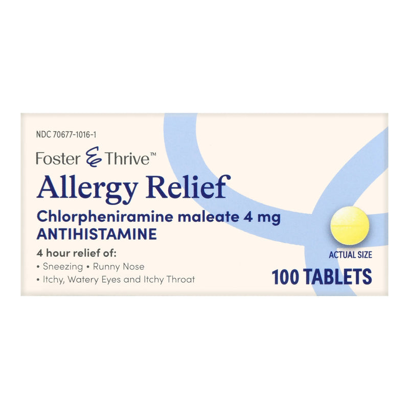 Allergy Relief Foster & Thrive 4 mg Strength Tablet 100 per Bottle 