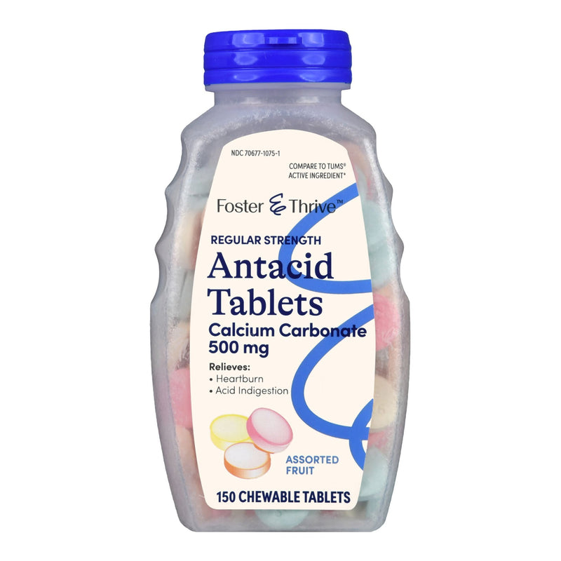 Antacid Foster & Thrive 500 mg Strength Chewable Tablet 150 Per Bottle 