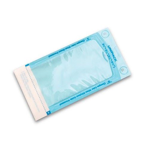 Sterilization Pouch UniPack Ethylene Oxide (EO) Gas / Steam 3-1/2 X 6-1/2 Inch Self Seal Paper / Film (Carton of 10)