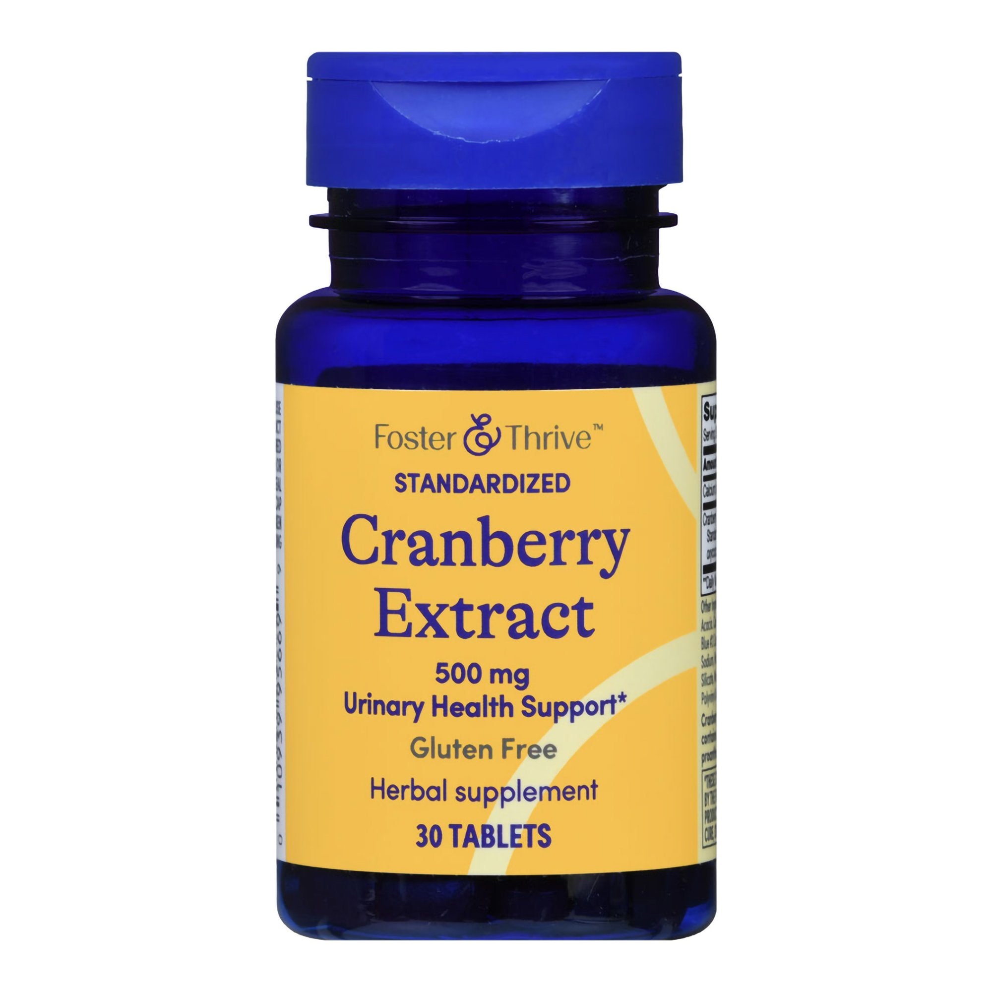 Dietary Supplement Foster & Thrive Cranberry 500 mg Strength Tablet 30 per Bottle 
