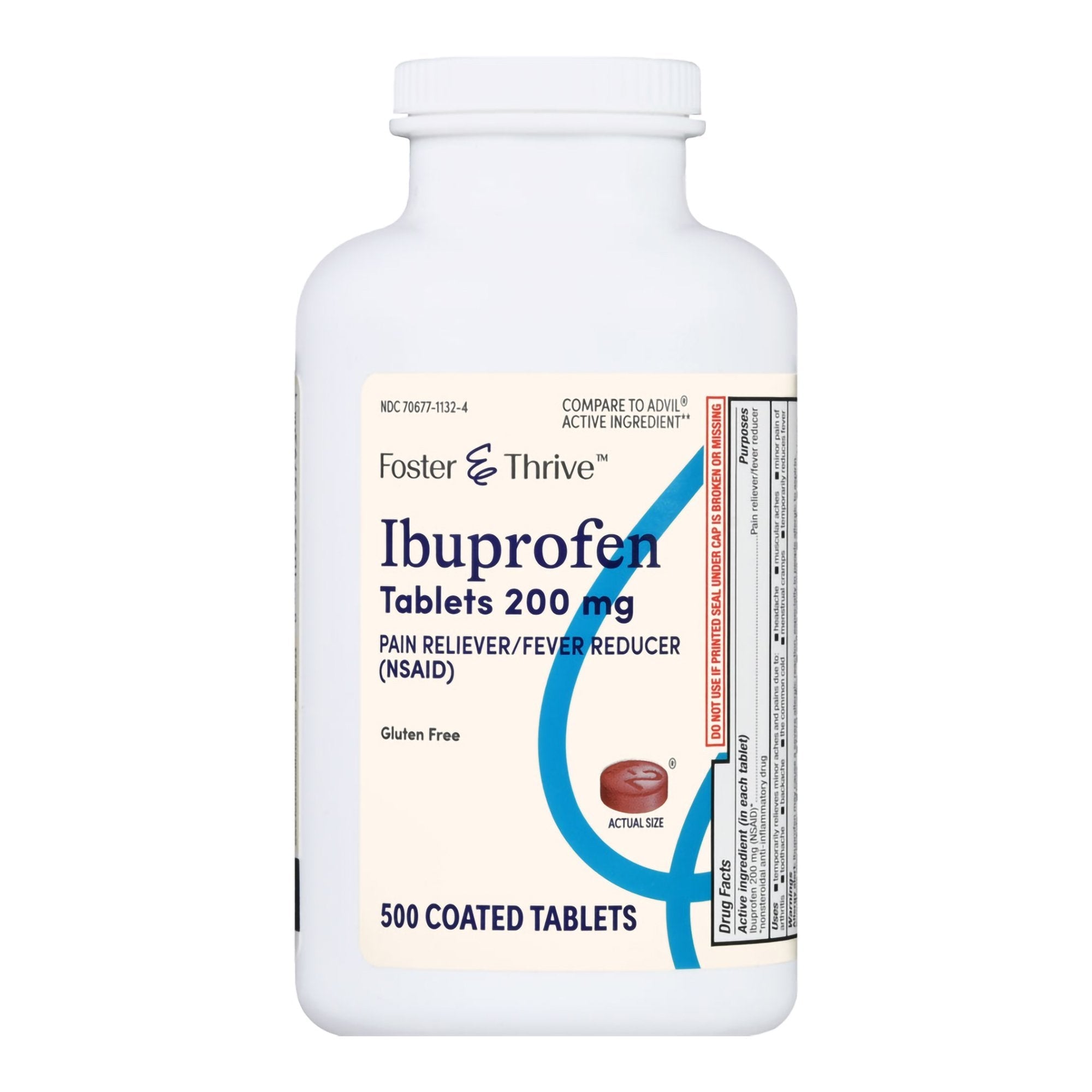 Pain Relief Foster & Thrive 200 mg Strength Ibuprofen Tablet 500 per Bottle 